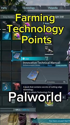 Farm Technology Points - Palworld