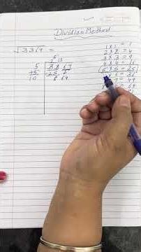 Square root by division method