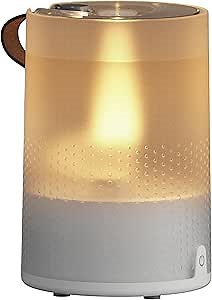 Vornado Votiv 4 Whole Room Ultrasonic Humidifier with Ambient Lighting, 1 Gallon Output, Carry Handle, Simple Refill, Touch Controls, 2 Mist Settings, Humidifier for Bedroom, Translucent White