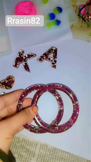 🔥 "Handmade Resin Bangle ✨ | One pour, endless beauty. 💕"#resinart #resinbangles