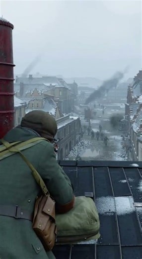 WW2 Rooftop Sniper Stops Urban Advance #shorts #history