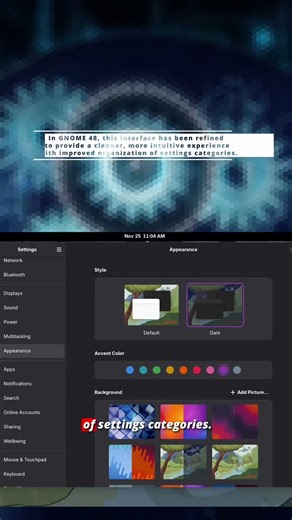 🐧 Gnome 48 🐧3a1 Introduction to GNOME Control Center🐧#linux #gnome #GNOME48 #Shorts #KGROSShorts