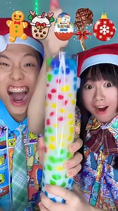 342K views · 4.4K reactions | Giant Christmas Emoji Food Challenge ASMR 掠bubble tea boba溜 #asmr #mukbang #shorts #reels | TwinKle Couple | Facebook