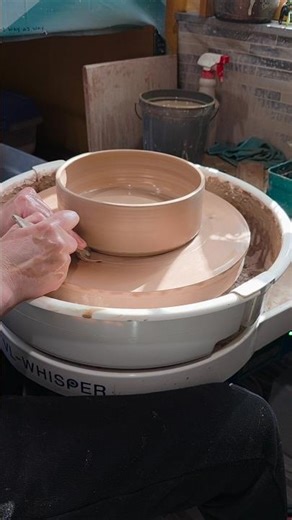 throwing bonsai pot on the potter's wheel #ceramics #pottery #artshorts #bonsai #bonsaipot #handmade