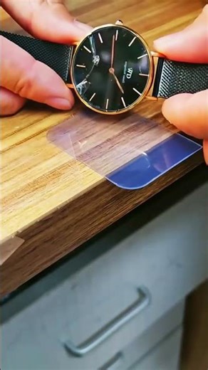 Watch replacement lens glass process Good tools and machinery make work easy #insidethefactory