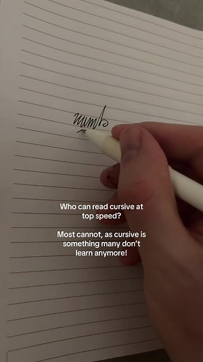 Can You Read My Fast Cursive Handwriting?