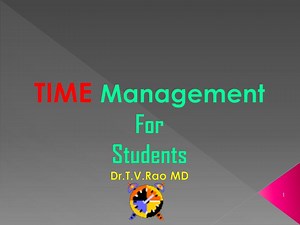 TIME Management for Students - SlideServe
