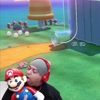 Dashie dances with mario 😂 #mario #dashie #funny #foryou #fyp