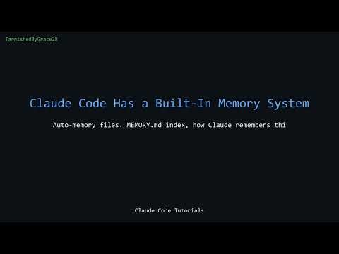 Claude Code Has a Built-In Memory System