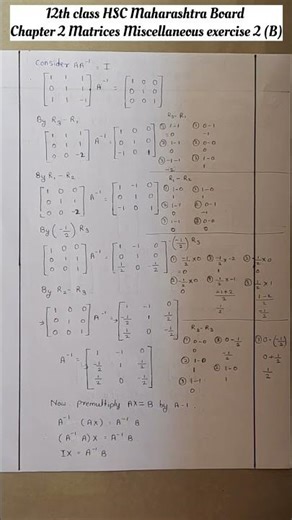 Miscellaneous exercise 2(B) I Q.1(2.5) I Cheptar 2 Matrices l 12th Maths Part 1 I Science HSC Board