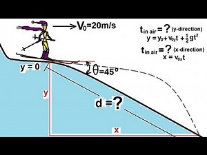 Physics 3: Motion in 2-D Projectile Motion (13 of 21) Example 2: Landing on a Slope