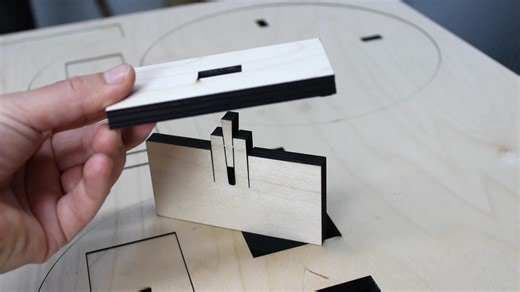 This Laser-Cut One-Piece Wedge Tenon Locks Wood Joints Tight