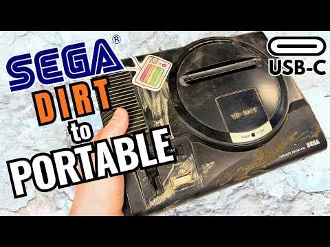 Restoring an Old Sega Mega Drive – USB‑C Mod / Portable Build / Open Heart Mod