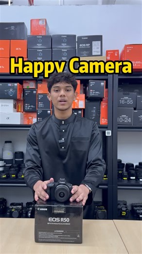HAPPY CAMERA TRADING (KT0505042-A) on Instagram: "Canon R50 📸 Simple, lightweight, and beginner-friendly. With fast autofocus and an easy-to-learn interface, it’s perfect for those starting their photography journey. Your first mirrorless camera, made easy 🤍 #canon #camerashopkl #canonmalaysia #canonr50 #happycamera"