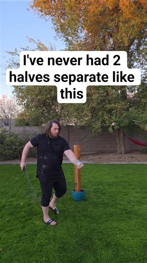 $75 Amazon Sword Thrust to Cut On Moving Target #medievalweapons #apocalypse #sword #weapontest