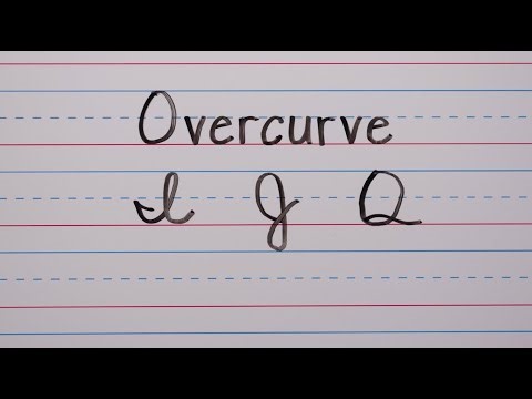 Writing in cursive: Uppercase overcurve letters (I, J, Q)