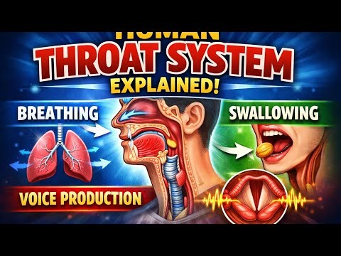 Human Throat System Explained | Breathing, Swallowing & Voice Production (3D Animation)