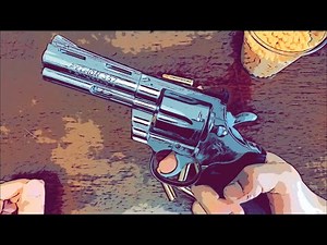 コルトパイソン357マグナムをただ触る動画 東京マルイエアコキ18禁 アニメ風 4インチステンレスモデル【ピロピロピストル】エアガン TOKYO MARUI COLT PYTHON.357mag.