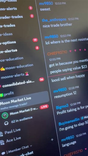 $SKLZ live trading session in the discord was insane today 🔥 if you want in next time, join us here → https://t.co/PfvMq82u2m use code MOON50 for 50% off your first month, see you in the discord 🤝