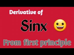 derivative of Sinx from first principle | Example 16 Limits and Derivatives Class 11th maths NCERT