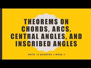 Theorems on chords, arcs, central angles, and inscribed angles
