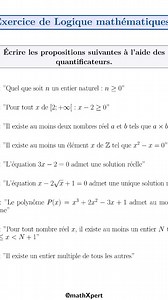 Exercice de logique mathématiques #MathXpert #bac2026_yes_we_can #explorepage #explore | MathXpert