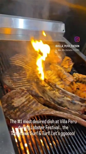 16 reactions | The #1 most desired dish at Villa Peru during Lobster Festival.. the Tomahawk Surf & Turf! 11/21-11/22! | Villa Peru Restaurant | Facebook
