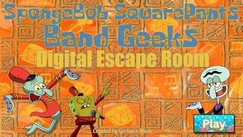 SpongeBob Band Geek Digital Escape Room - CUSTOMBIZABLE TEMPLATE