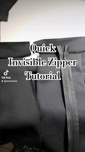 Invisible Zipper Tutorial #sewist #sewing #seamstress #diy #zipper #sewingtutorial #invisiblezipper
