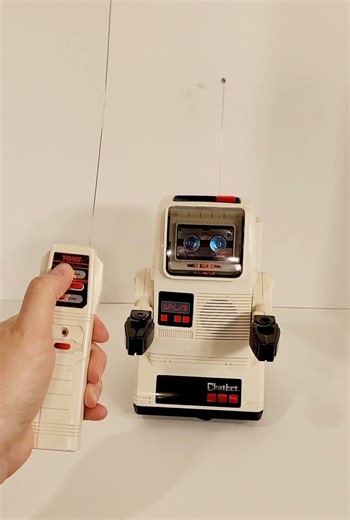 Chatbot Tomy Robot Toy 1980's Speaking Function Working Remote Control Battery Operated Vintage