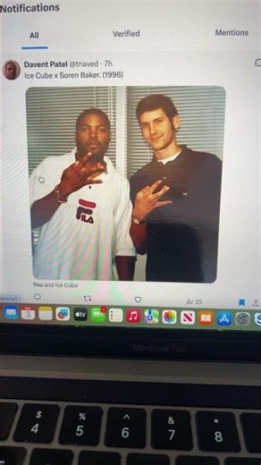 Soren Baker on Photo with Ice Cube after Westside Connection Interview for "Bow Down" in 1996