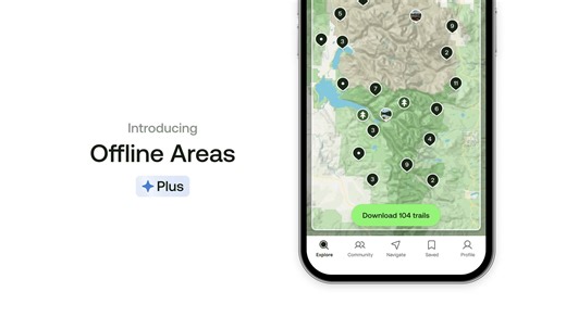 New Feature Alert 💥 Introducing: Offline Areas ✨ You've asked, and we listened! With Offline Areas, simply select an area and download to gain offline access to the map and every trail! Flex your plans and keep your map -- Upgrade to AllTrails Plus to unlock our newest Offline Areas: https://bit.ly/4dGfsMf | AllTrails