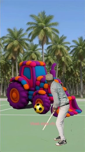 ​Colorful Balloon Tractor Magic Trick ✨​Satisfying VFX: Balloon Tractor Explosion!