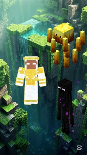 God Steve vs all Entities #minecraft #herobrine #steve #entity