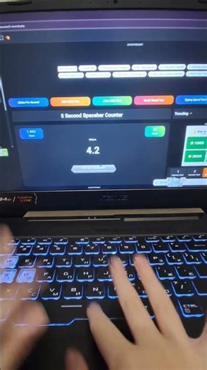 spacebar butterfly clicking 10.4 cps. feels easy!