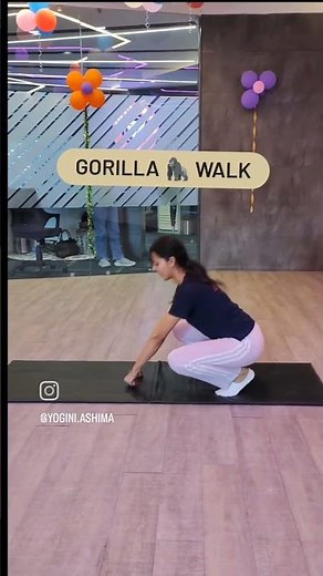 Animal Yoga Walk Warm Ups, OSTRICH WALK, Crow walk, Elephant walk, Frog jump Crab Walk, Gorilla Walk