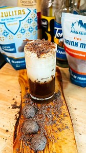 Atole iced latte with blue corn cookie crumble 🧊 🌽 🍪 Made by our friend @jozr_93 #icedcoffee #coffee #atole #pinoleblue #atolelatte #recipes #barista #coffee #espresso | Pinole Blue