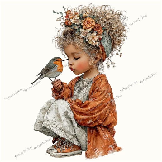 Flower Garden Girl Fabric Panel, Quilt Sewing Square, Multiple Sizes, Fc7m - Etsy