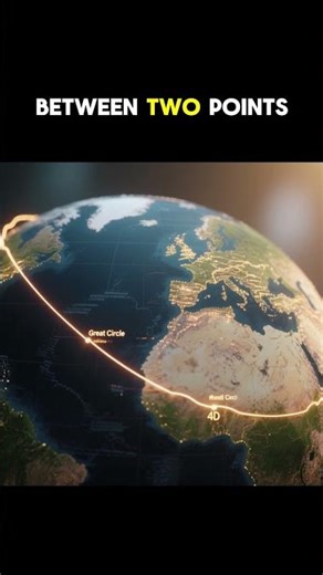Why Planes Don’t Fly Straight ✈️ The Great Circle Route Explained