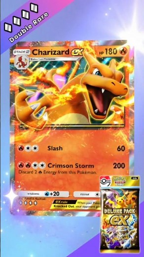 Charizard EX (Double Rare) in Booster packs Deluxe Pack EX | Pokemon TCG Pocket #pokemontcg