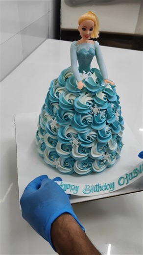 beautiful barbie doll rosette cake decorating ideas #dollcake #shortfeed #ytshorts #viralvideo