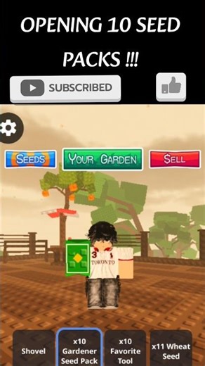 Opening Gardener Seed Pack In Garden Horizon #roblox #gaming #growagarden #shorts #short