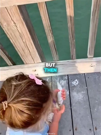This fish escaped her hands survived a heron and made it to water thanks to girl mom ❤️