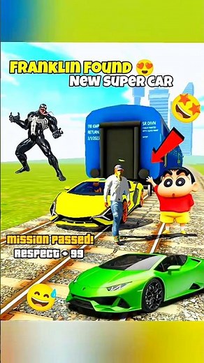 FRANKLIN 😱 GOT SUPER CARS 🚗 FOR SINCHAN IN INDIAN BIKE 🤔 DRIVING 3D#trending#viralvideo#shorts#gta