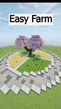 Easy Cherry Blossom Farm #minecraft #minecraftbuilding#shorts