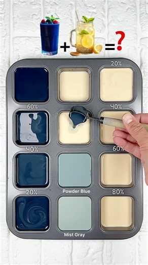 Powder Blue Is Secretly The Perfect Color 💎 #coloring #colormix #satisfying #shortvideo #relaxing