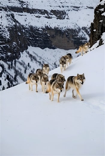 Wildlife Adventure a pack of wolves on a quest to find food during a harsh winter in the mountains #dog #pet #love #animals #bunniesofinstagram #fypviralシ | Mark Elson | Facebook