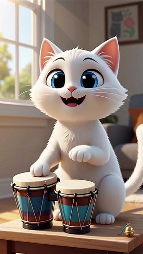 Bongo Cat|Bongo drums|Cat playing bongos|Animated cat|Meme music|Retro animation|Viral cat meme|8bit