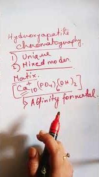 Hydroxyapatite chromatography #chemistry #microbiology #mysteryofmicrobes