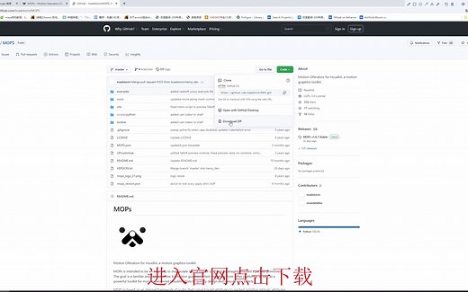 光速安装Houdini Mops